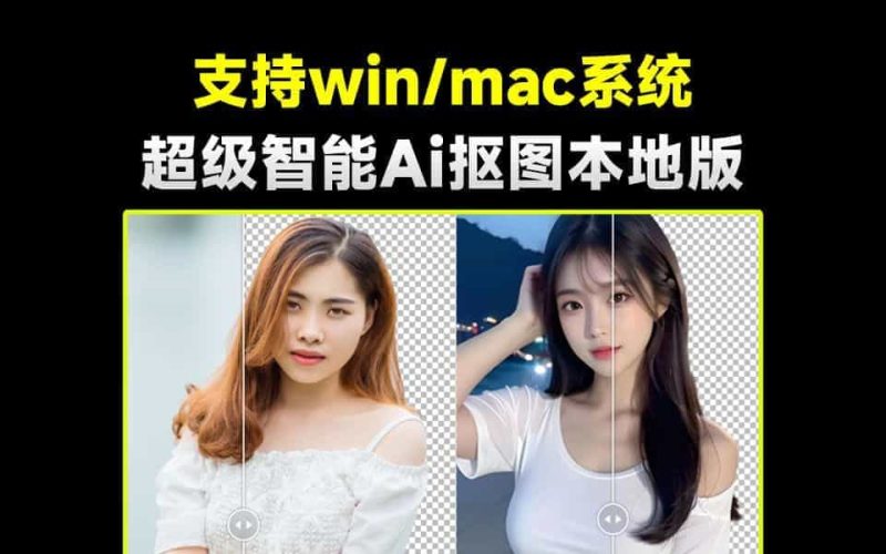 超级智能Ai抠图神器，纯本地离线免费运行，支持win和mac系统，一键秒抠图-数字宝库