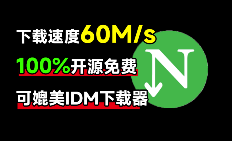 下载速度60M/s，直接跑满带宽！最新NDM中文绿色汉化版，内附详细安装使用教程，平替IDM下载器-数字宝库